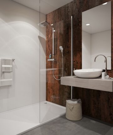 red metallic Wet Wall Panels