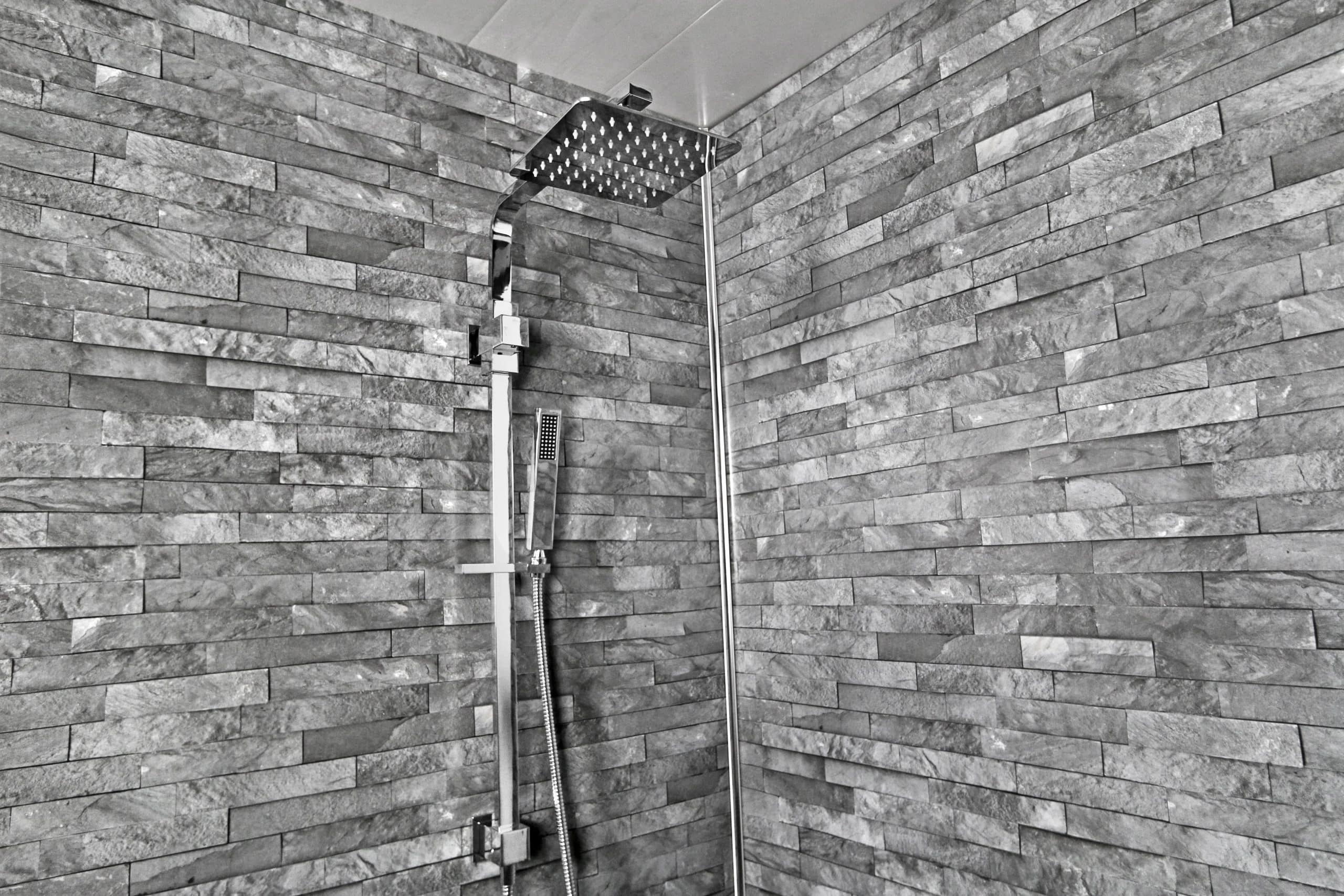 slate brick Wet Wall Panels 3 Sided Kit