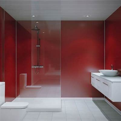 th red pearl Wet Wall Panels 2 Sided Kit