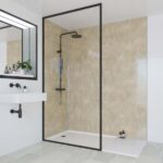 travertine-product-detail travertine Wet Wall Panels 3 Sided Kit