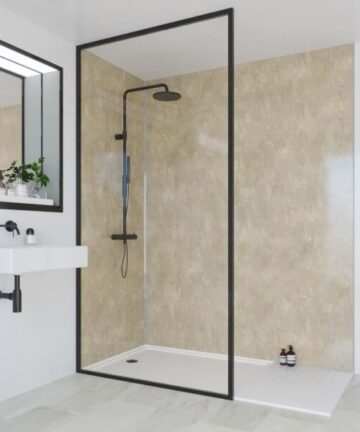 travertine Wet Wall Panels 3 Sided Kit